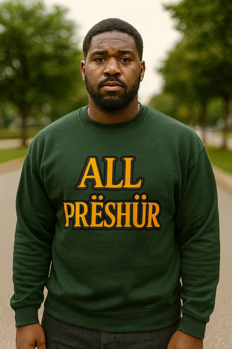 All Preshur Crew Long Sleeve Shirt Green — GoWithAP merchandise
